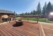 Fire pit on back deck | Truckee Home