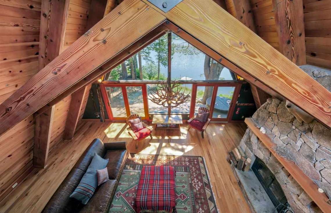 Serene Lakes Cabin  | 1102 Island Way Soda Springs CA | View of Downstairs