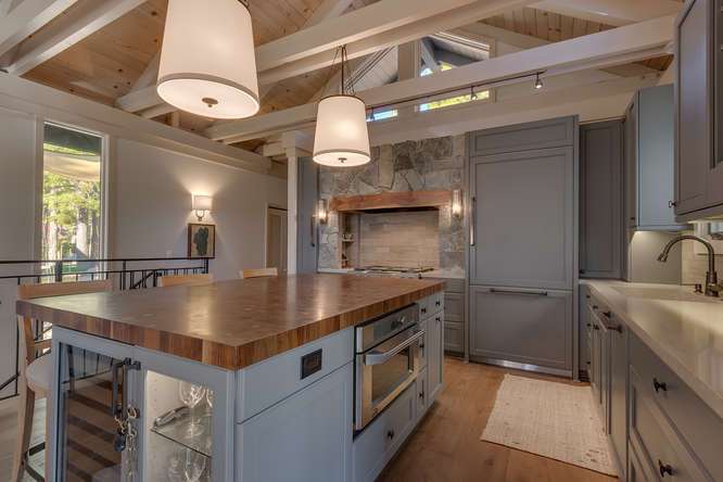Gorgeous kitchen with thermador refrigerator | North Lake Tahoe Real Estate