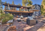 Outdoor brick patio and hot tub | Lake Tahoe Real Estate