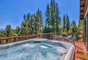 Hot tub with views of the Carson Range | Truckee Real Estate