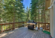 Spacious deck facing greenbelt | Lake Tahoe getaway