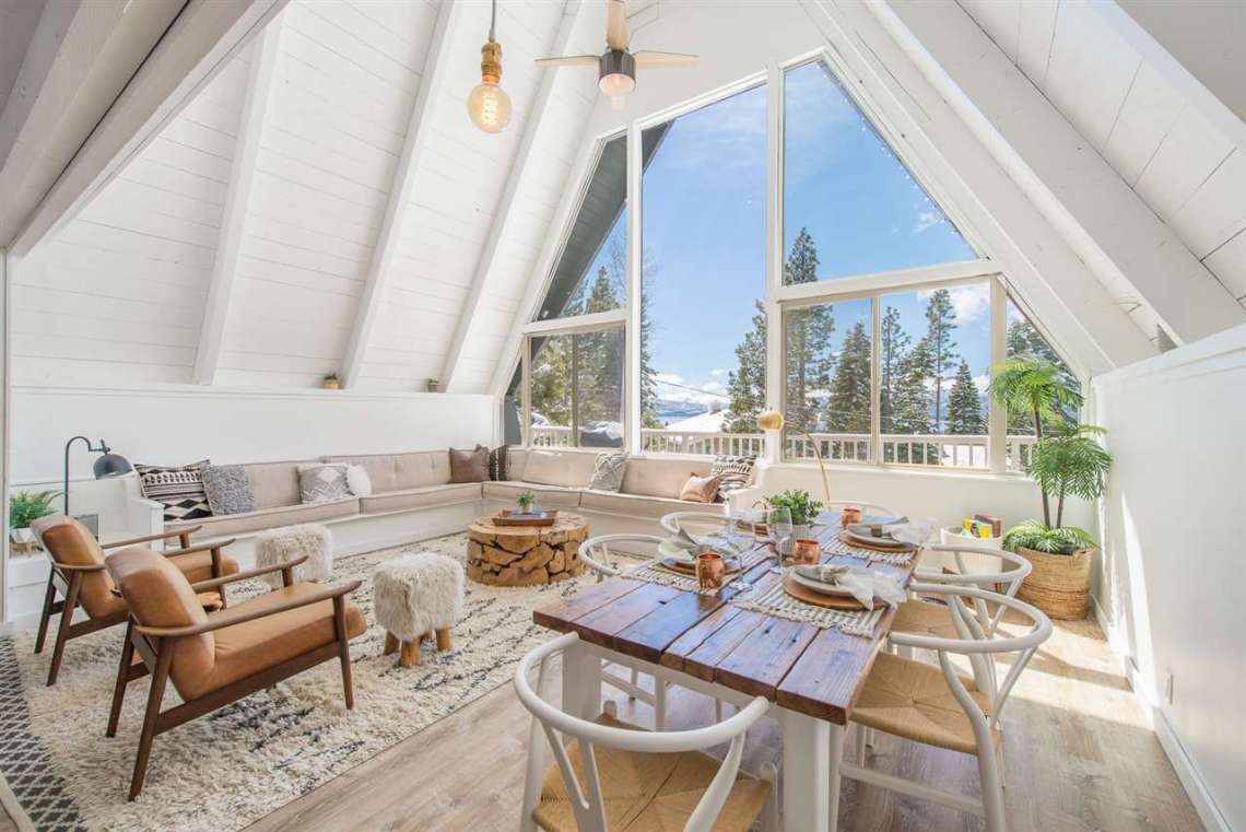 Remodeled Tahoe City Home | 135 Lakewood Lane | Living Room with view