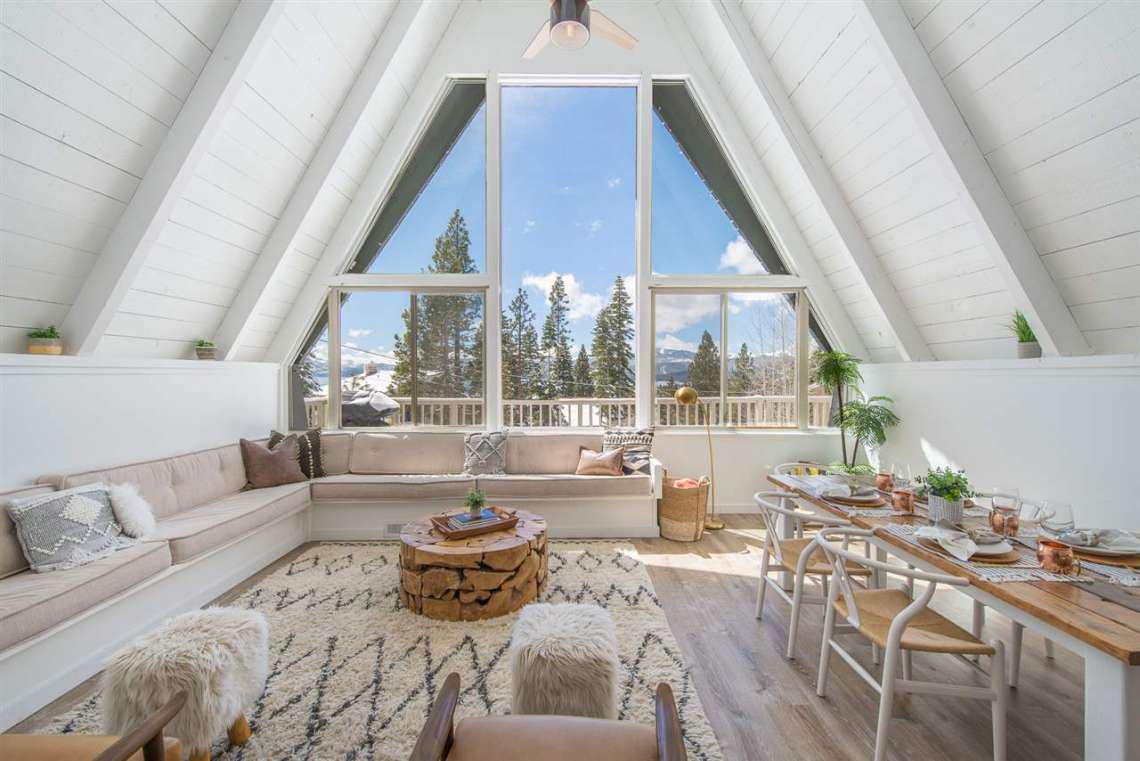 Remodeled Tahoe City Home | 135 Lakewood Lane | Living Room with view