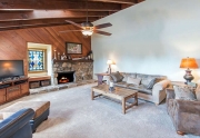 Open Concept Living Room with Lake Views