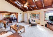 Open Concept Living Room with Lake Views