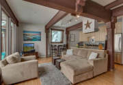 Light and Bright Living Area with Views of Thunder Ridge in Alpine Meadows Condo For Sale