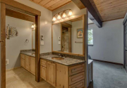 Master Bathroom with Dual Sinks in Remodeled Alpine Meadows Townhouse For Sale