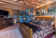 Majestic Master Bedroom with numerous picture windows framing Sierra Crest views | Northstar Home For Sale