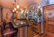 Saloon featuring bar, pool table, media area and bathroom | Northstar Luxury Lodge