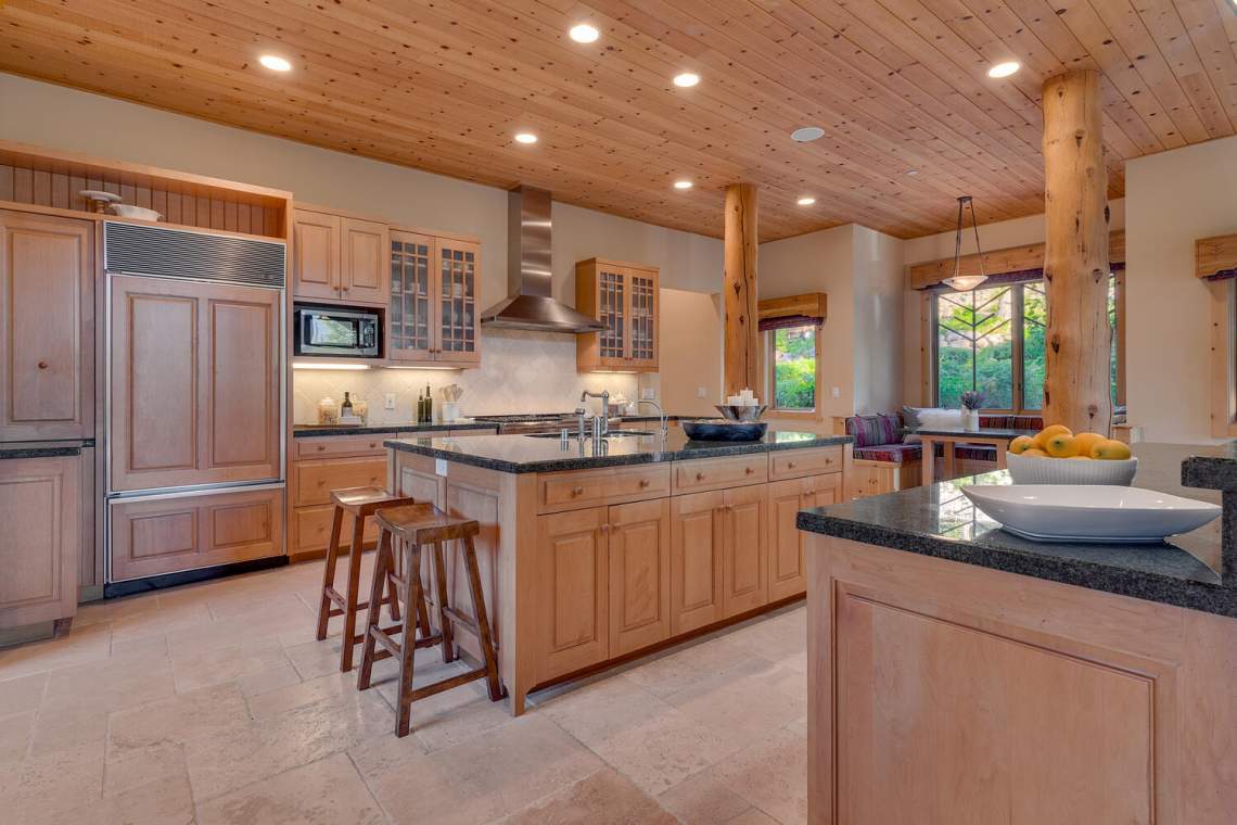 Chef's Kitchen with Island | Olympic Valley Retreat