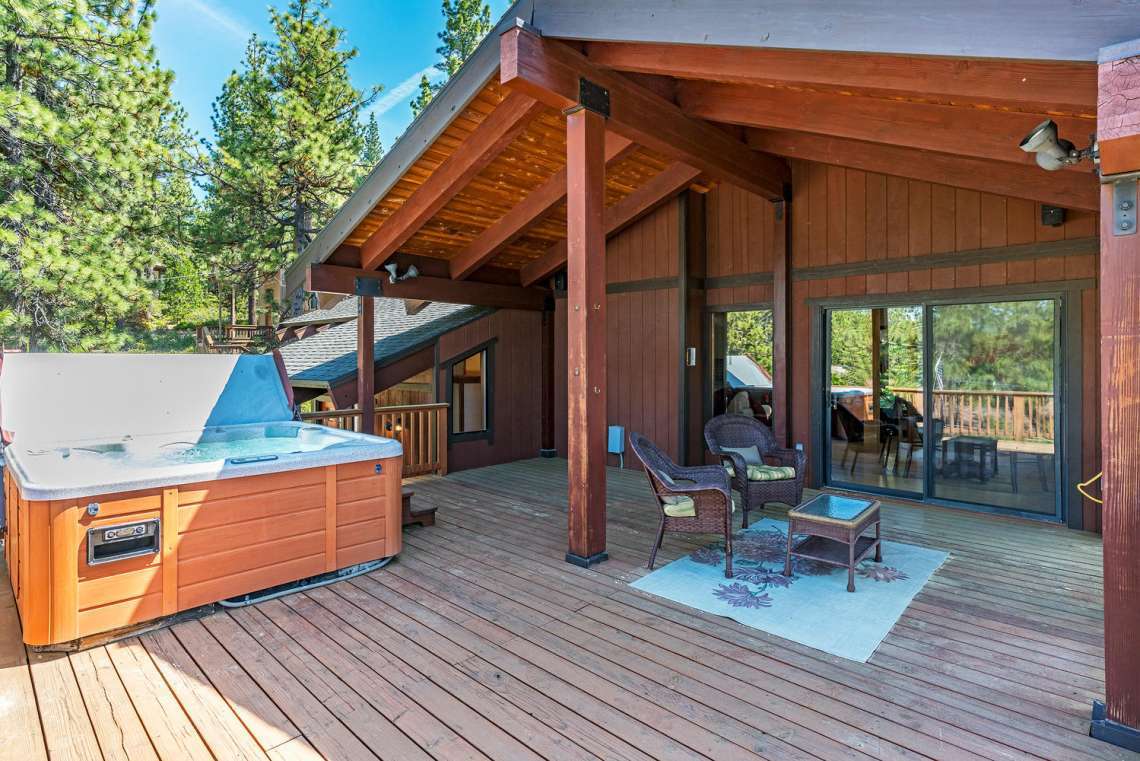 Lake Tahoe Home | 3145 Meadowbrook Dr | Covered Deck View