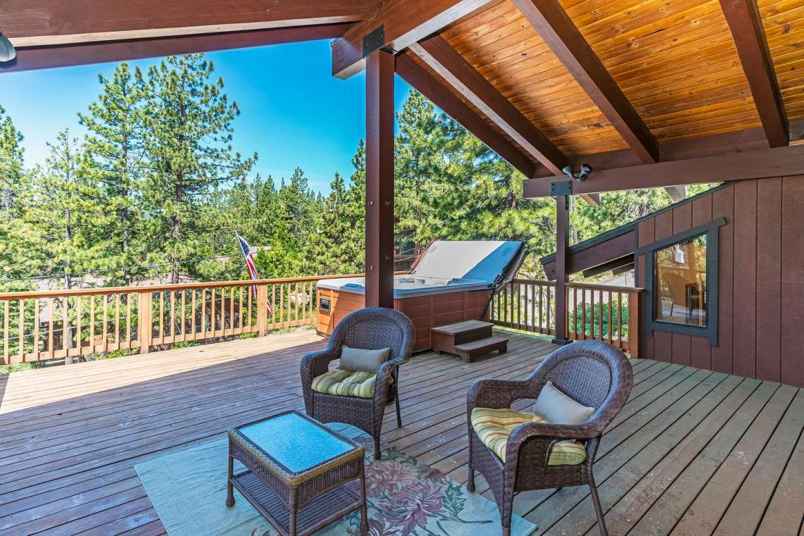 Tahoe City  Home for Sale | 3145 Meadowbrook Dr | Covered Deck View