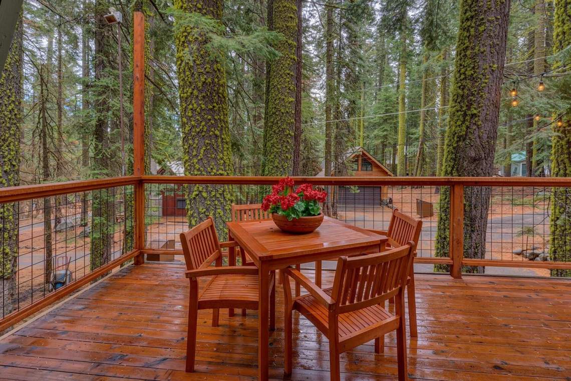Spacious deck with forest views | 4230 Poplar Ave