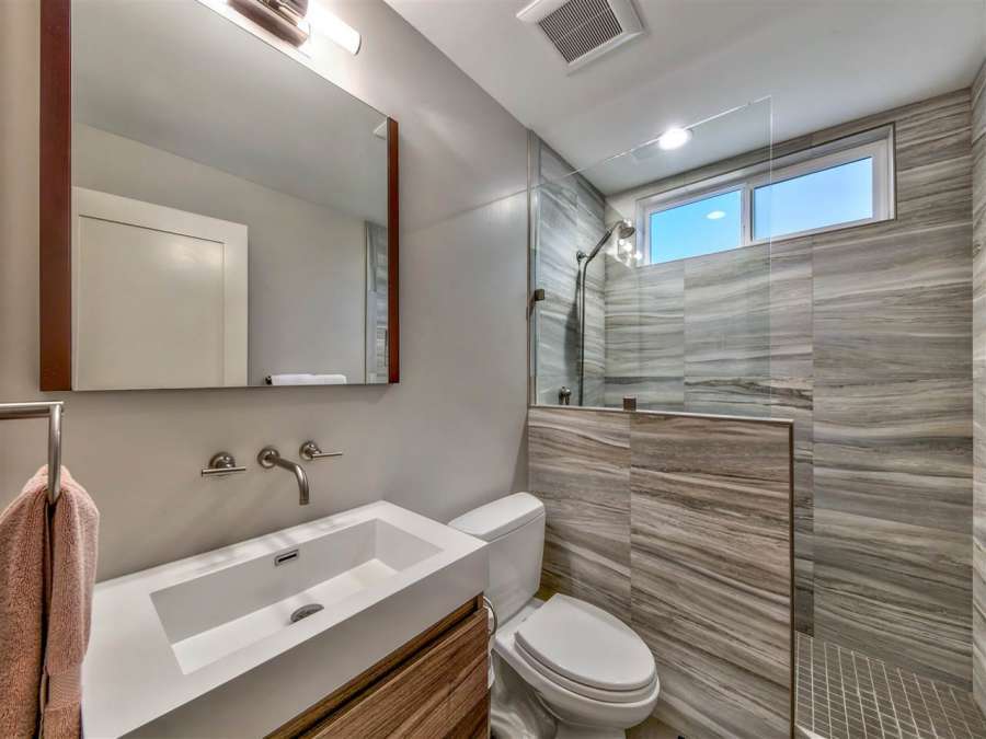 Remodeled Bathroom on the West Shore of Lake Tahoe