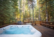 Hot Tub on Back Deck facing Conservancy Land