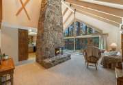 180 Quiet Walk Rd. | Great room with stone fireplace