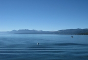 View of West Shore from Tahoe Pier in Carnelian Bay, CA