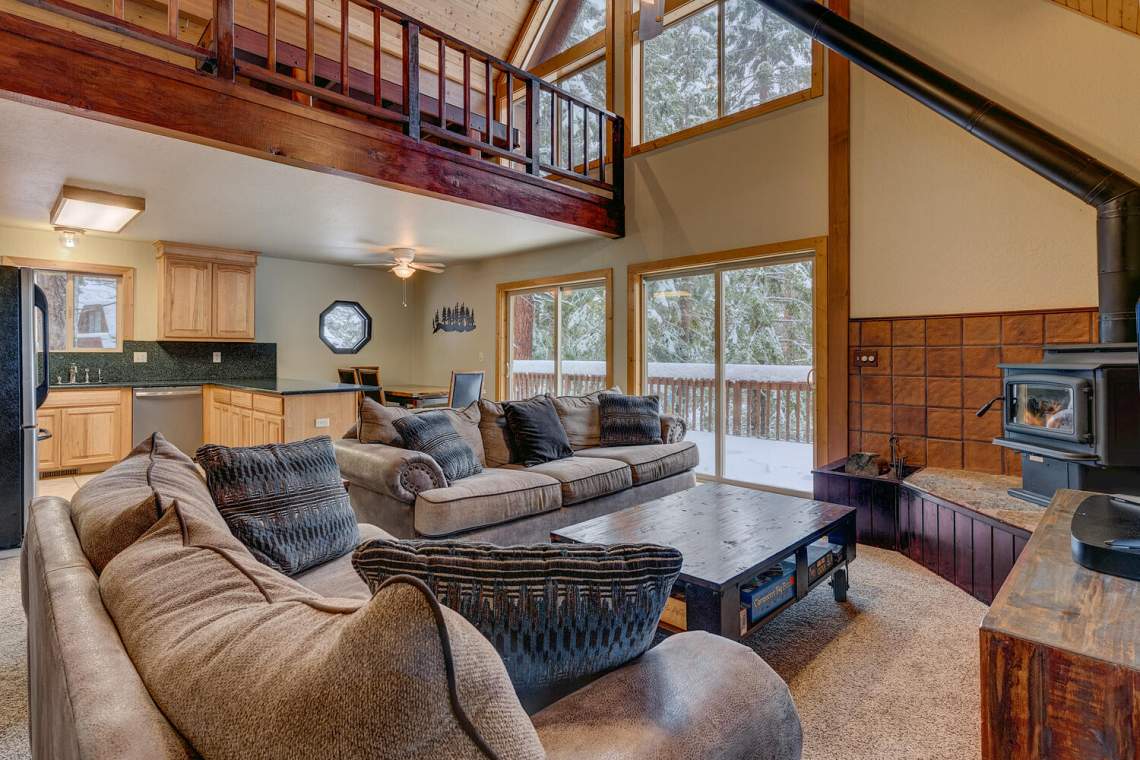Great Room with picture windows | Tahoe Donner Real Estate