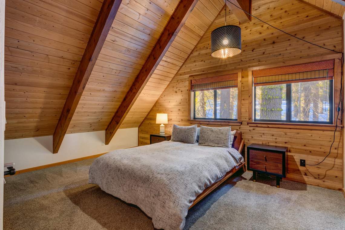Primary Bedroom | Tahoe City Ski Chalet