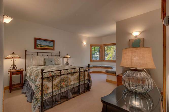 Spacious guest bedroom | Carnelian Bay luxury home