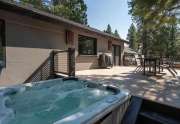 Hot tub off the back deck | Prosser Lakeview Estates home