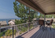 Tahoe Lakefront Condo | 7580 North Lake Blvd | Deck with View of Lake Tahoe