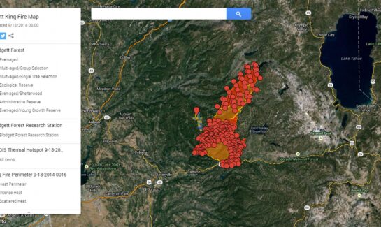 The King Fire Quadruples in Size Overnight