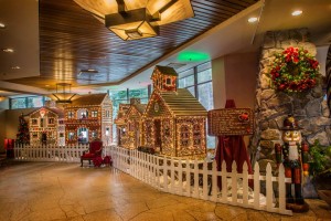 Image of gingerbread house with lights for Resort at Squaw Creek Magical Memories How to Spend the Holidays in North Lake Tahoe blog