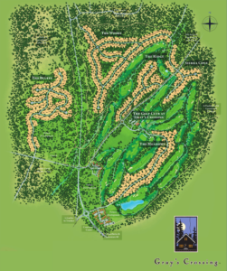 Gray's Crossing Real Estate - Community Map Golf Course Map